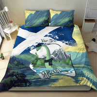Personalised Nessie Scotland Bedding Set Scottish Folklore Loch Ness Monster