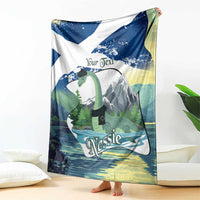 Personalised Nessie Scotland Blanket Scottish Folklore Loch Ness Monster