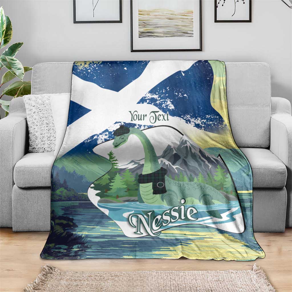 Personalised Nessie Scotland Blanket Scottish Folklore Loch Ness Monster