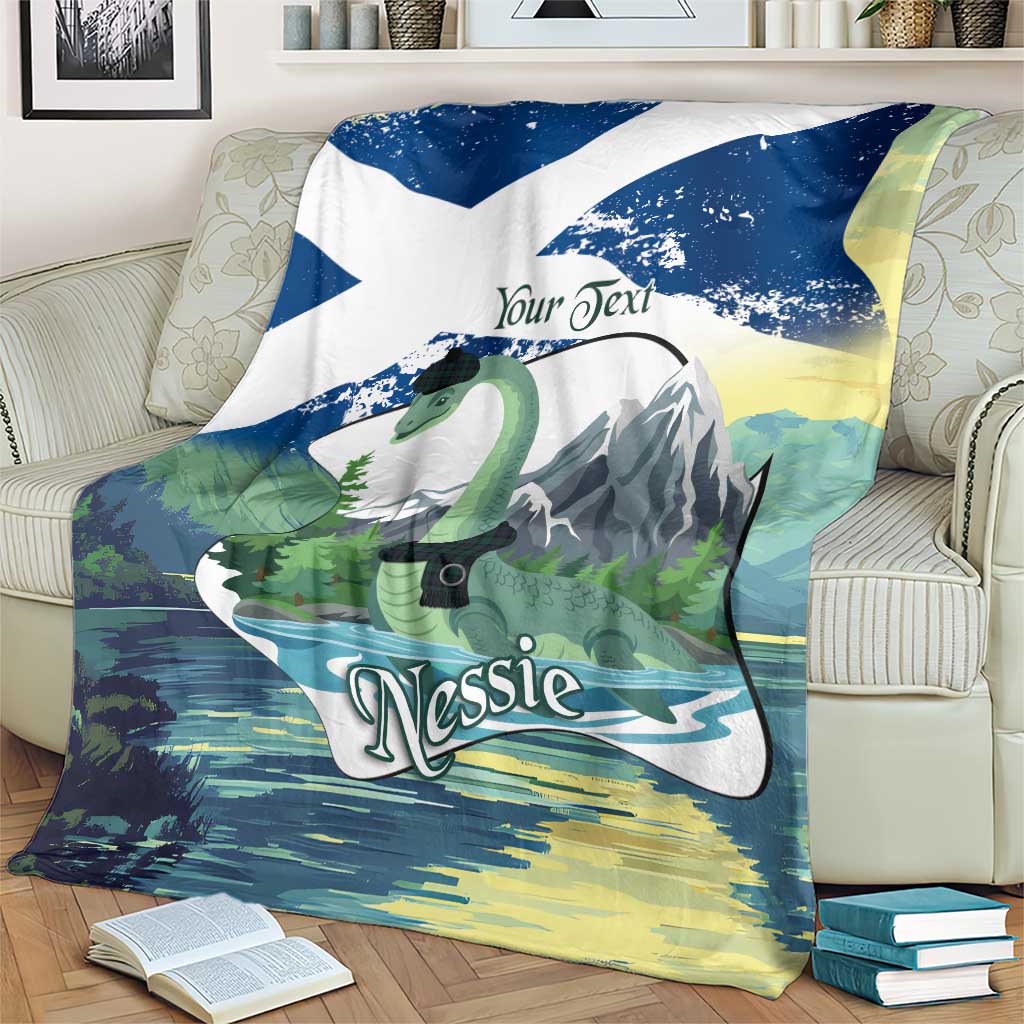 Personalised Nessie Scotland Blanket Scottish Folklore Loch Ness Monster