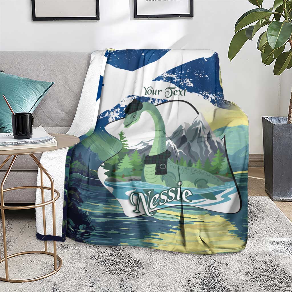 Personalised Nessie Scotland Blanket Scottish Folklore Loch Ness Monster