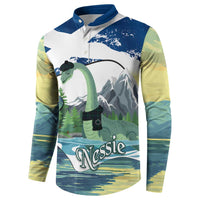 Personalised Nessie Scotland Button Sweatshirt Scottish Folklore Loch Ness Monster