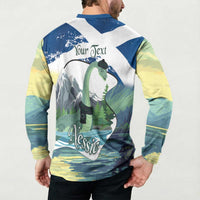 Personalised Nessie Scotland Button Sweatshirt Scottish Folklore Loch Ness Monster