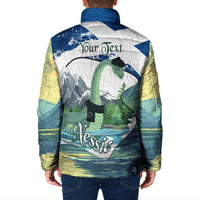 Personalised Nessie Scotland Padded Jacket Scottish Folklore Loch Ness Monster