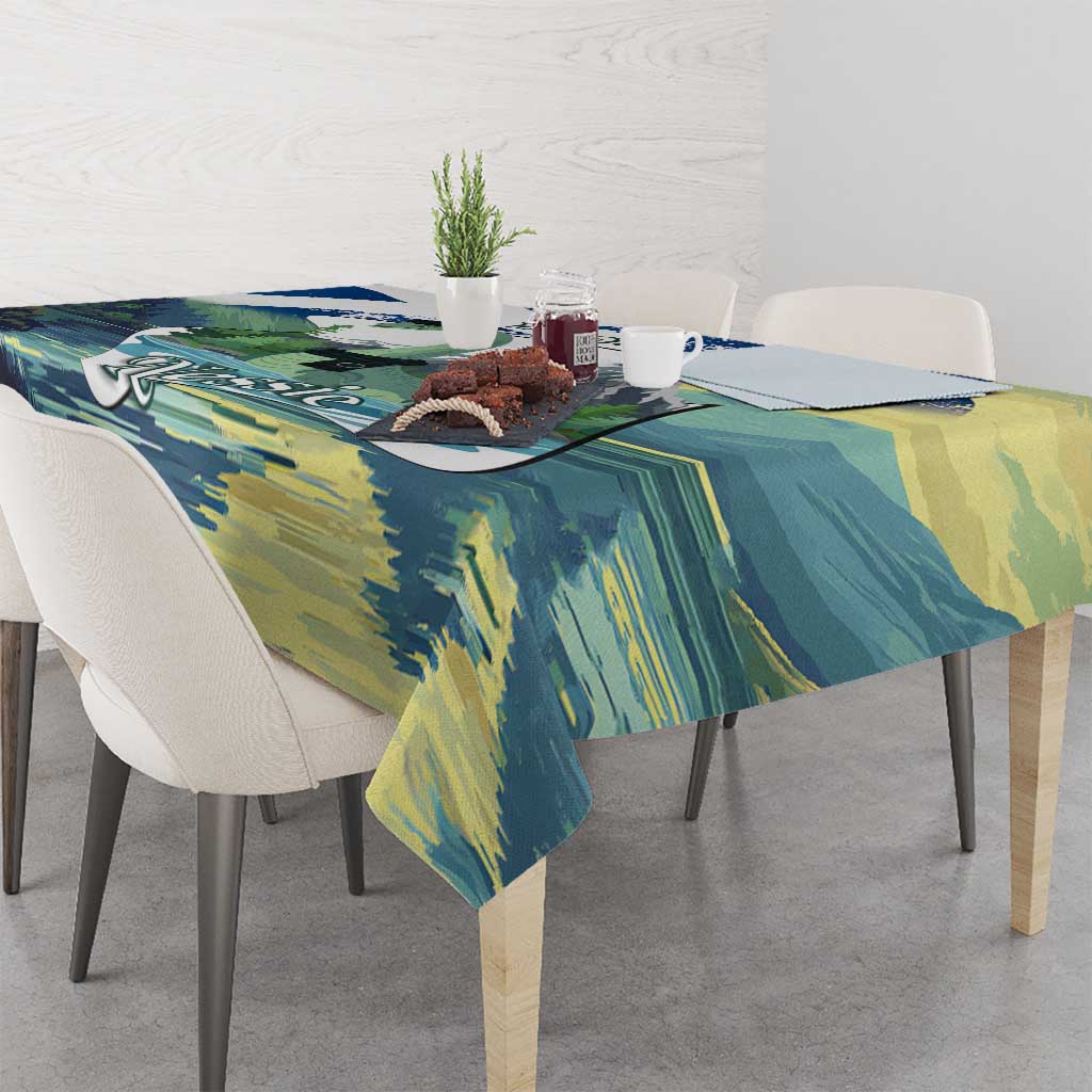 Personalised Nessie Scotland Tablecloth Scottish Folklore Loch Ness Monster