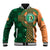 Custom Ireland Cricket Baseball Jacket 2024 Celtic Shamrock Go Champions - Wonder Print Shop