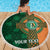 Custom Ireland Cricket Beach Blanket 2024 Celtic Shamrock Go Champions - Wonder Print Shop