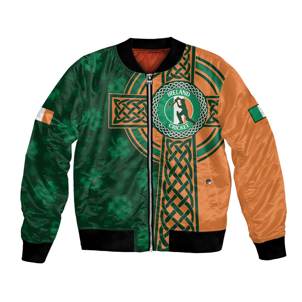 Custom Ireland Cricket Bomber Jacket 2024 Celtic Shamrock Go Champions - Wonder Print Shop