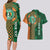 Custom Ireland Cricket Couples Matching Long Sleeve Bodycon Dress and Hawaiian Shirt 2024 Celtic Shamrock Go Champions - Wonder Print Shop