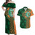 Custom Ireland Cricket Couples Matching Off Shoulder Maxi Dress and Hawaiian Shirt 2024 Celtic Shamrock Go Champions - Wonder Print Shop