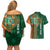 Custom Ireland Cricket Couples Matching Off Shoulder Short Dress and Hawaiian Shirt 2024 Celtic Shamrock Go Champions - Wonder Print Shop