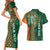 Custom Ireland Cricket Couples Matching Short Sleeve Bodycon Dress and Hawaiian Shirt 2024 Celtic Shamrock Go Champions - Wonder Print Shop