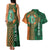 Custom Ireland Cricket Couples Matching Tank Maxi Dress and Hawaiian Shirt 2024 Celtic Shamrock Go Champions - Wonder Print Shop