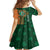 Custom Ireland Cricket Family Matching Off The Shoulder Long Sleeve Dress and Hawaiian Shirt 2024 Celtic Shamrock Go Champions - Wonder Print Shop