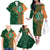 Custom Ireland Cricket Family Matching Off The Shoulder Long Sleeve Dress and Hawaiian Shirt 2024 Celtic Shamrock Go Champions - Wonder Print Shop