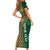 Custom Ireland Cricket Family Matching Short Sleeve Bodycon Dress and Hawaiian Shirt 2024 Celtic Shamrock Go Champions - Wonder Print Shop