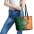 Custom Ireland Cricket Leather Tote Bag 2024 Celtic Shamrock Go Champions - Wonder Print Shop