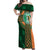 Custom Ireland Cricket Off Shoulder Maxi Dress 2024 Celtic Shamrock Go Champions - Wonder Print Shop