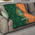 Custom Ireland Cricket Quilt 2024 Celtic Shamrock Go Champions