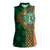 Custom Ireland Cricket Women Sleeveless Polo Shirt 2024 Celtic Shamrock Go Champions