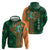 Custom Ireland Cricket Zip Hoodie 2024 Celtic Shamrock Go Champions