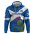 Custom Scotland Cricket Zip Hoodie 2024 Scottish Thistle Flag Style - Wonder Print Shop