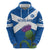 Custom Scotland Cricket Zip Hoodie 2024 Scottish Thistle Flag Style - Wonder Print Shop