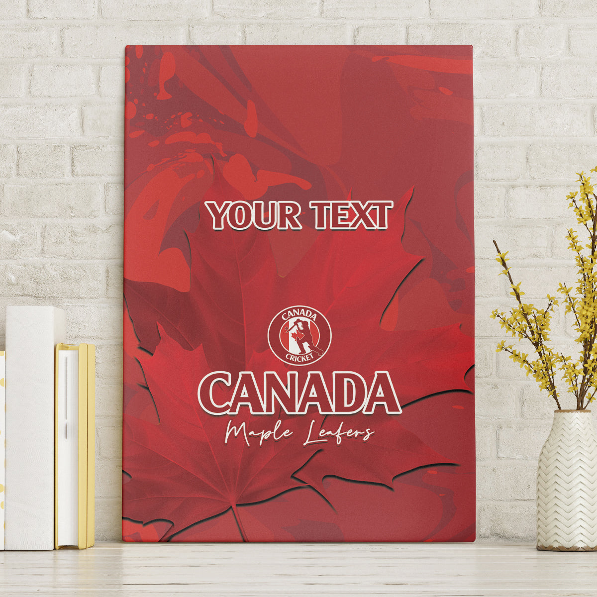 Custom Canada Cricket Canvas Wall Art 2024 Maple Leaf Go Champions - Wonder Print Shop