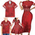 Custom Canada Cricket Family Matching Short Sleeve Bodycon Dress and Hawaiian Shirt 2024 Maple Leaf Go Champions - Wonder Print Shop