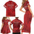 Custom Canada Cricket Family Matching Short Sleeve Bodycon Dress and Hawaiian Shirt 2024 Maple Leaf Go Champions - Wonder Print Shop