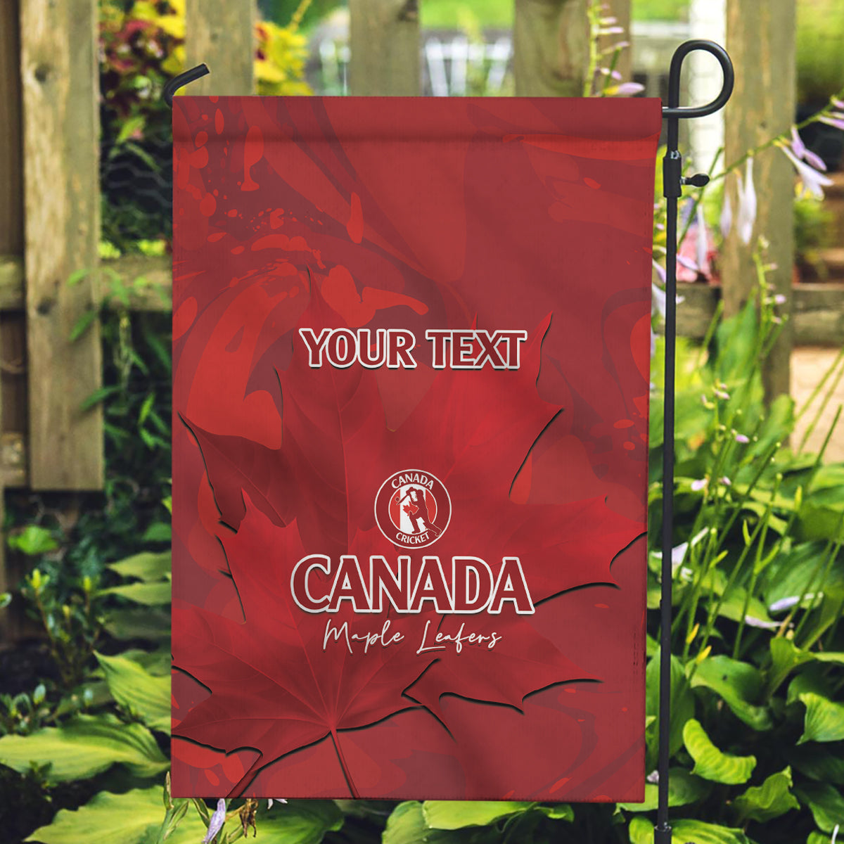 Custom Canada Cricket Garden Flag 2024 Maple Leaf Go Champions - Wonder Print Shop