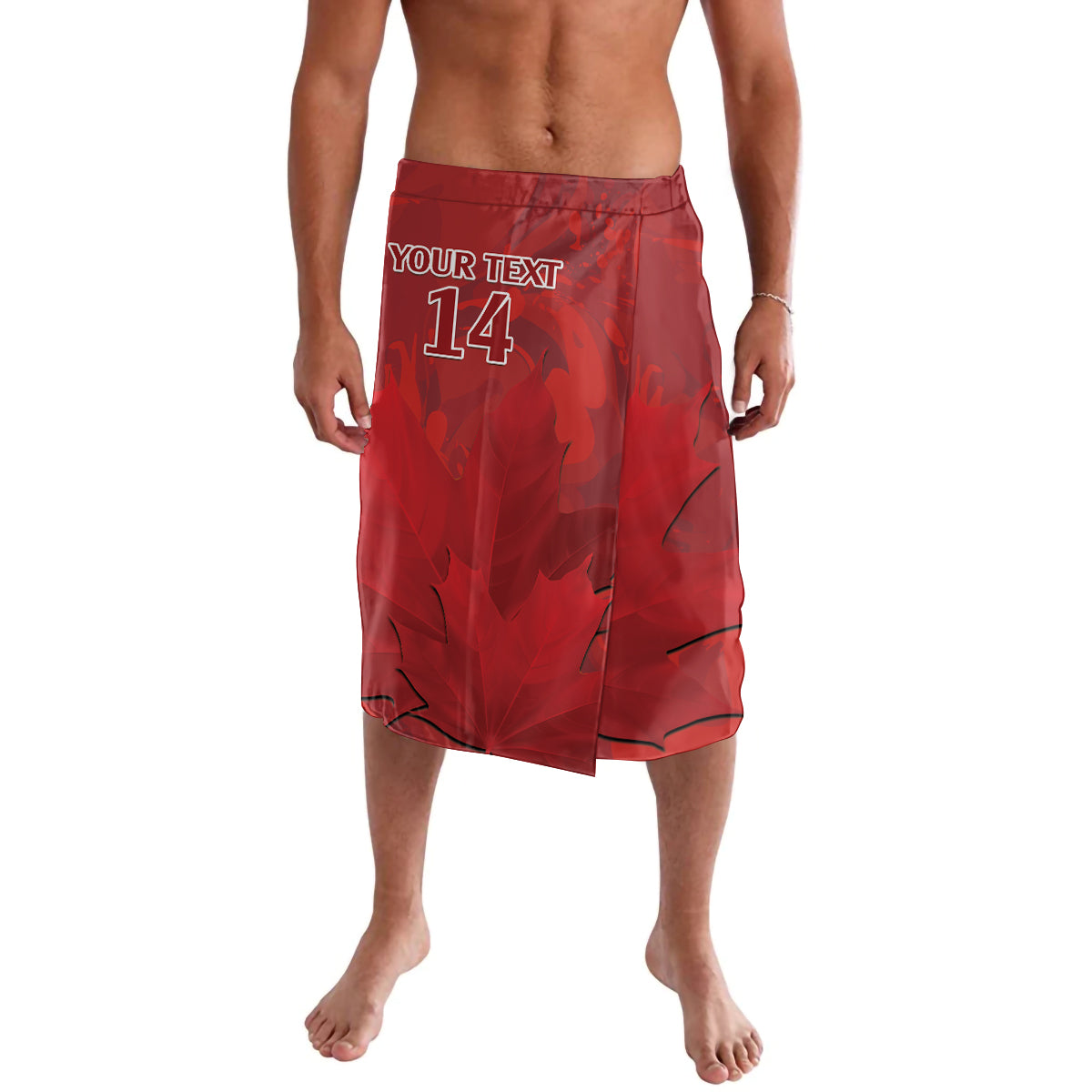 Red cricket shorts with elastic waistband, camo print, YOUR TEXT 14