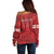 Custom Canada Cricket Off Shoulder Sweater 2024 Maple Leaf Go Champions - Wonder Print Shop