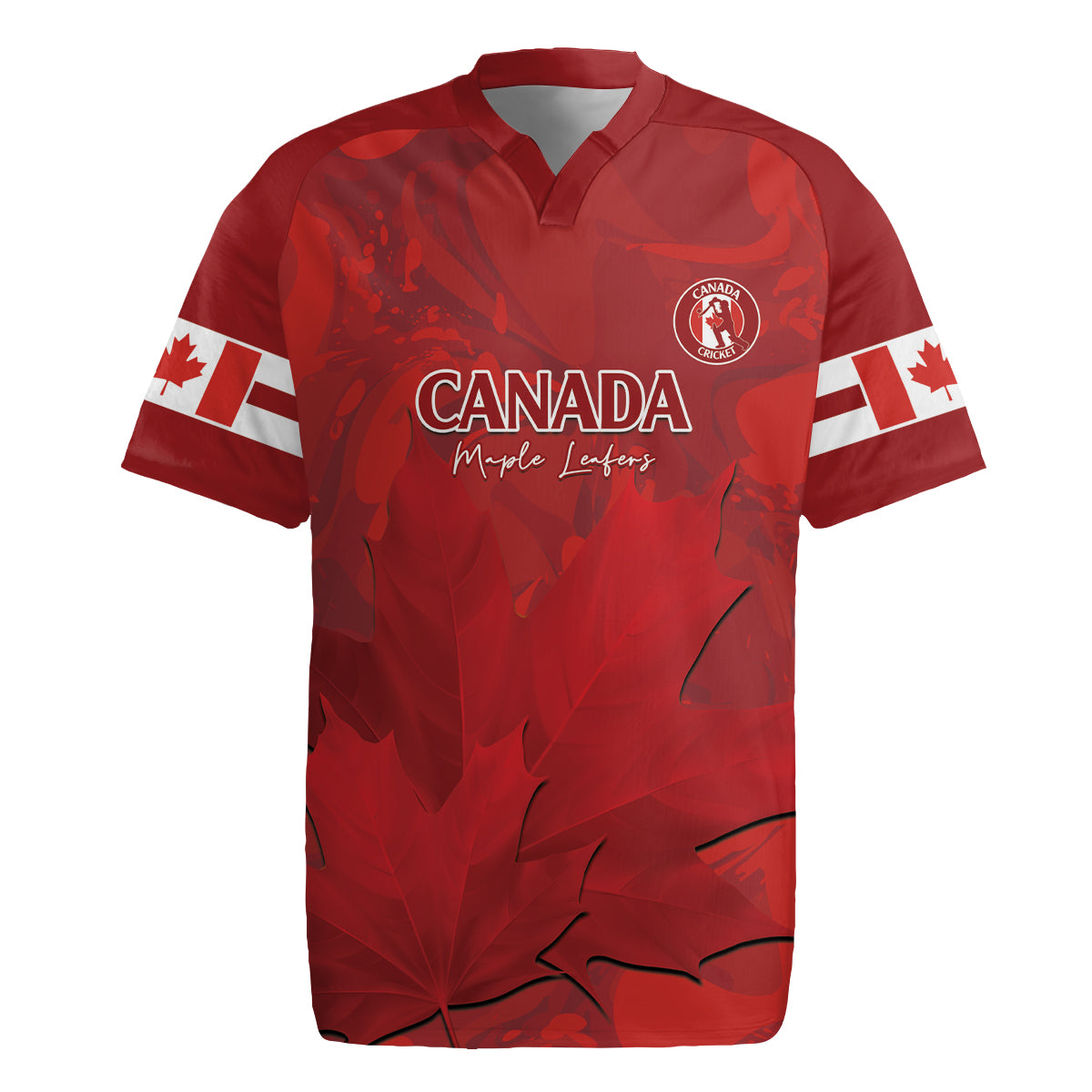 Custom Canada Cricket Rugby Jersey 2024 Maple Leaf Go Champions