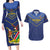 Custom Namibia Cricket Couples Matching Long Sleeve Bodycon Dress and Hawaiian Shirt 2024 Go Eagles African Pattern - Wonder Print Shop