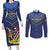 Custom Namibia Cricket Couples Matching Long Sleeve Bodycon Dress and Long Sleeve Button Shirt 2024 Go Eagles African Pattern - Wonder Print Shop