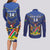 Custom Namibia Cricket Couples Matching Long Sleeve Bodycon Dress and Long Sleeve Button Shirt 2024 Go Eagles African Pattern - Wonder Print Shop