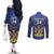 Custom Namibia Cricket Couples Matching Off The Shoulder Long Sleeve Dress and Long Sleeve Button Shirt 2024 Go Eagles African Pattern