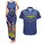 Custom Namibia Cricket Couples Matching Tank Maxi Dress and Hawaiian Shirt 2024 Go Eagles African Pattern - Wonder Print Shop