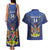 Custom Namibia Cricket Couples Matching Tank Maxi Dress and Hawaiian Shirt 2024 Go Eagles African Pattern - Wonder Print Shop