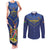 Custom Namibia Cricket Couples Matching Tank Maxi Dress and Long Sleeve Button Shirt 2024 Go Eagles African Pattern - Wonder Print Shop