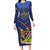 Custom Namibia Cricket Family Matching Long Sleeve Bodycon Dress and Hawaiian Shirt 2024 Go Eagles African Pattern - Wonder Print Shop