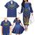 Custom Namibia Cricket Family Matching Off The Shoulder Long Sleeve Dress and Hawaiian Shirt 2024 Go Eagles African Pattern - Wonder Print Shop