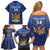 Custom Namibia Cricket Family Matching Off Shoulder Short Dress and Hawaiian Shirt 2024 Go Eagles African Pattern - Wonder Print Shop