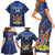 Custom Namibia Cricket Family Matching Short Sleeve Bodycon Dress and Hawaiian Shirt 2024 Go Eagles African Pattern - Wonder Print Shop