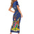 Custom Namibia Cricket Family Matching Short Sleeve Bodycon Dress and Hawaiian Shirt 2024 Go Eagles African Pattern - Wonder Print Shop