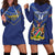 Custom Namibia Cricket Hoodie Dress 2024 Go Eagles African Pattern - Wonder Print Shop