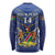 Custom Namibia Cricket Long Sleeve Shirt 2024 Go Eagles African Pattern - Wonder Print Shop