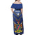 Custom Namibia Cricket Off Shoulder Maxi Dress 2024 Go Eagles African Pattern - Wonder Print Shop