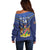 Custom Namibia Cricket Off Shoulder Sweater 2024 Go Eagles African Pattern - Wonder Print Shop